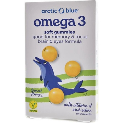 Arctic blue Kids Vegan Omega 3 30 gummies 250 mg DHA Vitamin D 200IU