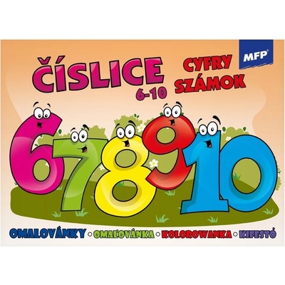 Omaľovánka A5 16 strán Číslice 6-10