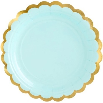 Party Deco Парти Чинии в Цвят Мента - (1 пакет / 6 бр. )