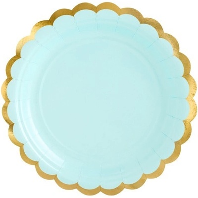 Party Deco Парти Чинии в Цвят Мента - (1 пакет / 6 бр. )