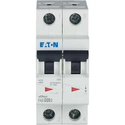 Eaton Автоматичен прекъсвач eaton faz-d20/2, 278784 - 20 a, 2p (278784)