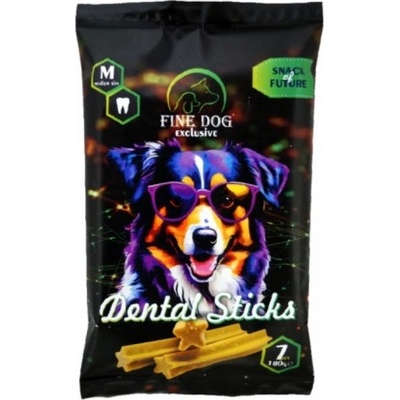 Fine Dog Exclusive Dental M 180gr - Дентални пръчици за израснали кучета от средни породи 7 бр - 180гр