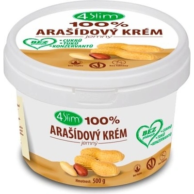 4Slim 100% Arašídový krém jemný 500 g