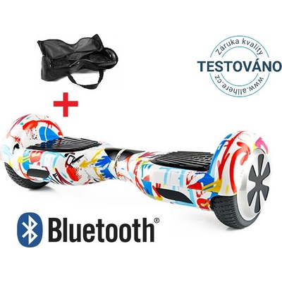 Hoverboard standard grafitty bílý – Zboží Dáma