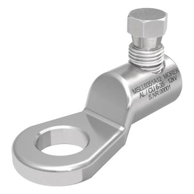 Кабелна обувка алуминиева покалаена Al/Cu 6-35mm2 12kV MSLL35 1x късащ се болт M12 - MSLL0351A12 (MSLL0351A12)