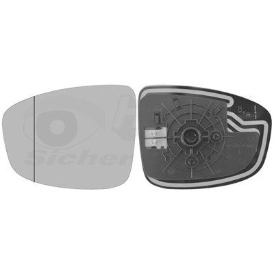 Sklo vonkajżieho zrkadla VAN WEZEL 2780837