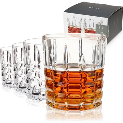 TRUEBRANDS Viski Кристални чаши за уиски highland 4бр. - 295мл (viski-10627)