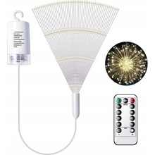 Foxter Vianočné osvetlenie hviezda guľa 180 LED, diaľkové ovládanie, teplá biela