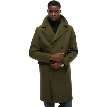 SUPERDRY Палто Superdry Merchant Wool Blend Long coat - Green (Olive Night Green)