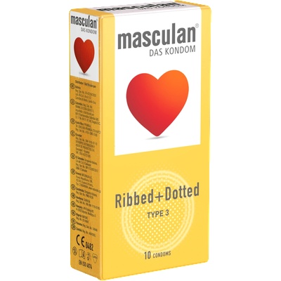 Masculan Single: Typ 3 (ribbed/dotted), 10 condoms