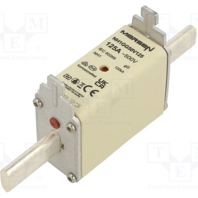 MERSEN NH1GG50V125 Pojistka: tavná; 125A; 500VAC; 250VDC; gG; keramická,průmyslová