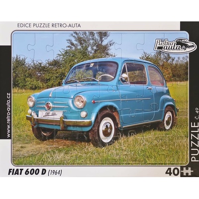 Retro-Auta č. 49 FIAT 600 D 1964 40 dílků