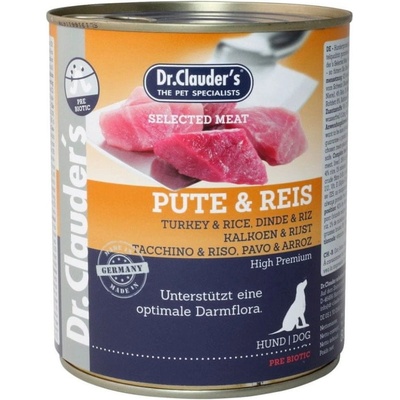 Dr.Clauder´s Adult Pute & Reis krůta s rýží 800 g