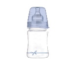LOVI Шише Lovi - Baby Shower, стъклено, 150 ml, 0м+, синьо (74/104b) - ozone