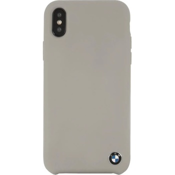Image 1 of BMW Луксозен Силиконов Калъф за iPhone XS/X, BMW Silicone Case, Бежов (BMHCPXSILTA)