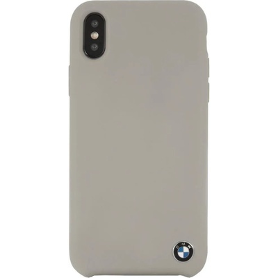 BMW Луксозен Силиконов Калъф за iPhone XS/X, BMW Silicone Case, Бежов (BMHCPXSILTA)