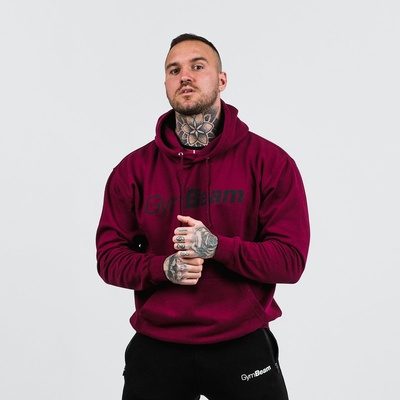 GymBeam Суичър PRO Hoodie Burgundy XL