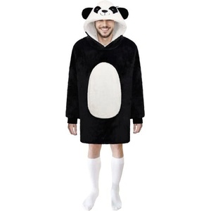 Cozy Noxxiez CH367 Panda - топло телевизионно одеяло с качулка за тийнейджъри и възрастни (20-CH367)