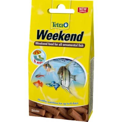 TETRA Weekend - хранителни пръчици, осигуряват оптимално хранене на рибите по време на отсъствие до 12 дни - 20 пръчки, 18 грама