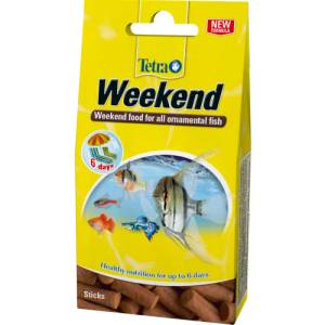 TETRA Weekend - хранителни пръчици, осигуряват оптимално хранене на рибите по време на отсъствие до 12 дни - 20 пръчки, 18 грама