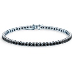 SAVICKI Тенис гривна, бяло злато 585, черни диаманти 1.770К, 3.0mm. 17cm