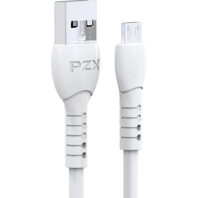 PZX Кабел PZX V147, от USB A(м) към USB Micro B(м), 2m, бял (V147)