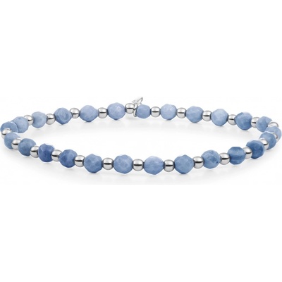 Sparkling Jewels korálkový náramek s modrým aventurínem SB-GEM37-3MM-MIX