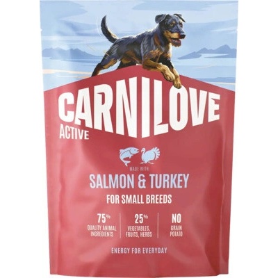 Carnilove Active Dog Made with Salmon & Turkey for Adult Small Breeds 1,5 kg