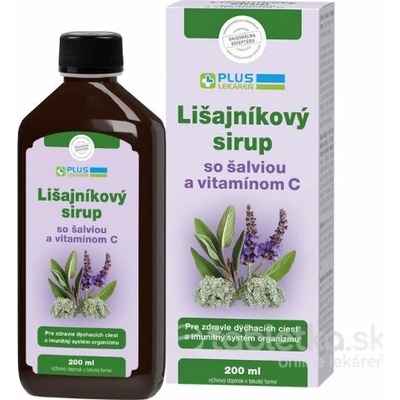 Plus Lekáreň Lišajníkový sirup so šalviou a vitamínom C 200 ml