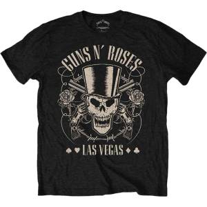 Guns N' Roses Top Hat, Skull & Pistols Las Vegas Black M Риза (GNRTS27MB02)