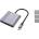 Conceptronic Notebook Dock - DONN13G (USB-C към 2xHDMI+USB-C PD: 100W+USB-A, сребрист) (DONN13G)