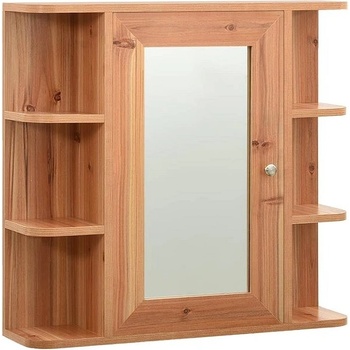 shumee Koupelnová zrcadlová skříňka dub 66x17x63 cm MDF