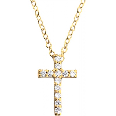 Bangles Řetízek zlatý křížek 2676