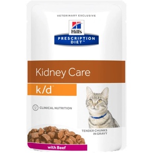 Hill's Hills Prescription Diet k/d Beef- при хрoнична бъбречна недостатъчност 85gr