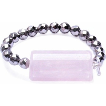 Nefertitis Růženín váleček prsten elastický s hematitem NF17367