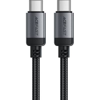 ACEFAST - Кабел за данни (C20-03) - USB-C към Type-C, 60W, 3A, Бързо зареждане, Устойчив на огъване, Найлонова оплетка, 1.2 м - Черен