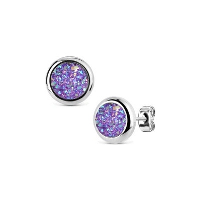 Nubis ocelové náušnice DRUZY Violet NB306
