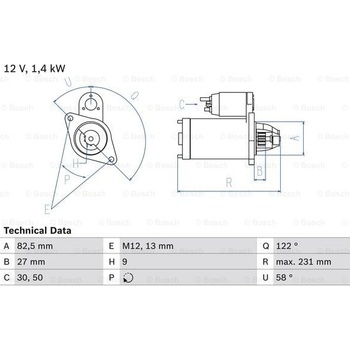 BOSCH Štartér 0986018340