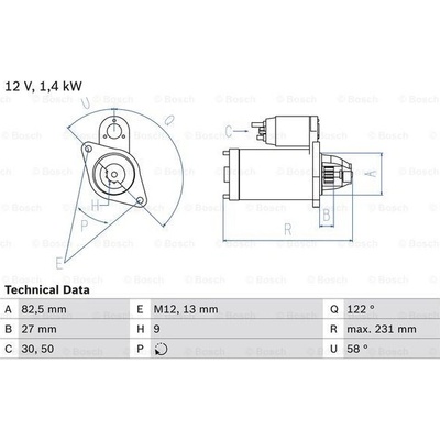 BOSCH Štartér 0986018340