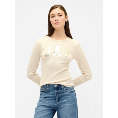 GAP Тениска с гофрирана шарка GAP GAP | Bezhov | ЖЕНИ | M