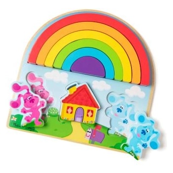 Image 1 of Melissa & Doug Дървен пъзел с дъга - Blue`s Clues & You! (33008)