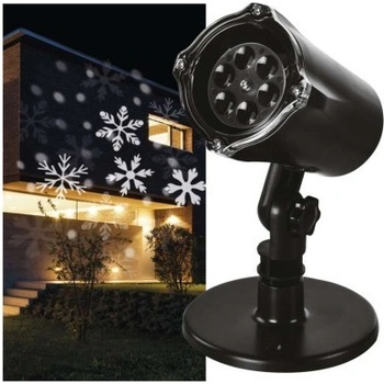 EMOS Lighting LED vianočný dekoratívny projektor vločky vonkajší aj vnútorný biela