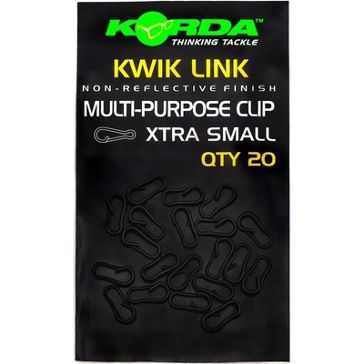 Korda Karabínka Kwik Link Čierna Small 20 ks