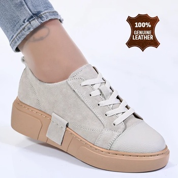 Обувки естествена кожа 595010 Beige