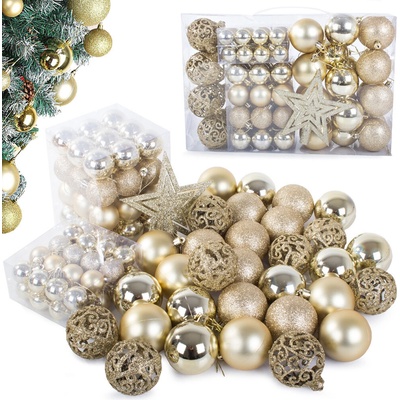 Verk 26011 Sada vánočních ozdob 100 ks, zlaté – Zbozi.Blesk.cz