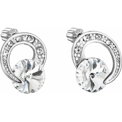 Pavona stříbrné pecky s krystaly Preciosa bílé kulaté 31239.1 crystal