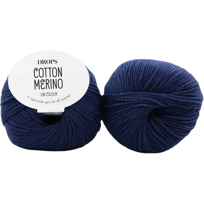 Drops Cotton Merino 08 tmavá modrá