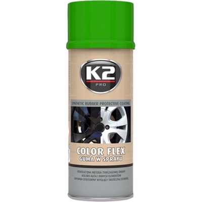 K2 COLOR FLEX syntetický kaučuk zelený 400ml