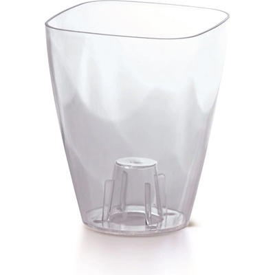 Prosperplast Květináč COUBI ORCHID hranatý bezbarvý průhledný 13,2 cm