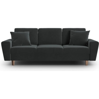 Cosmopolitan Design Тъмносив кадифен разтегателен диван с място за съхранение 235 cm Kyoto - Cosmopolitan Design (COS_3SF_2_F2_KYOTO9)